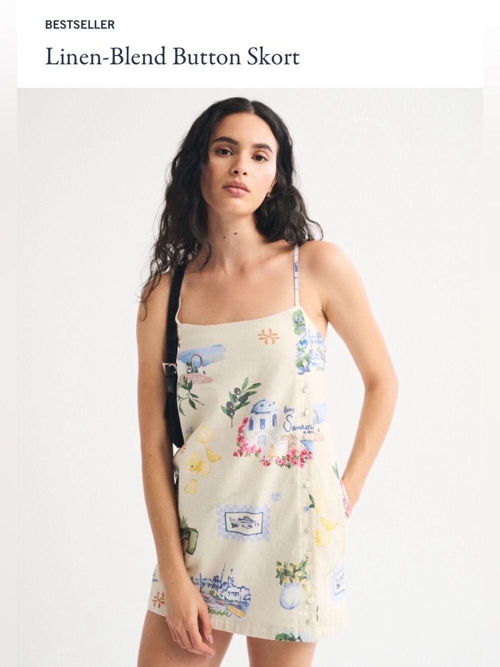 Abercrombie Linen Button Skort Dress